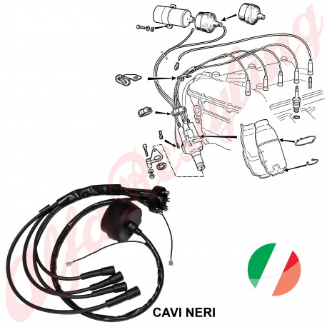 SERIE CAVI CANDELE 7MM NERI