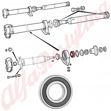CUSCINETTO PER SUPPORTO TRASMISSIONE1964 / 1993