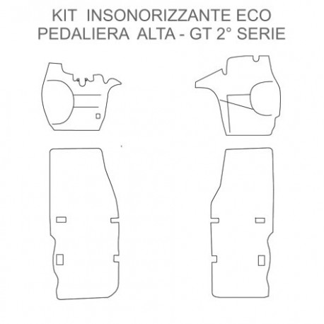 KIT INSONORIZZANTE PEDALIERA ALTA ECO - GT~2S - CON ROSTRI