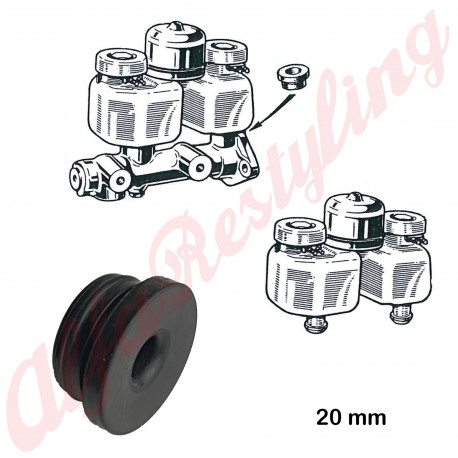 TAPPO IN GOMMA PER CILINDRO FRENO 20MM