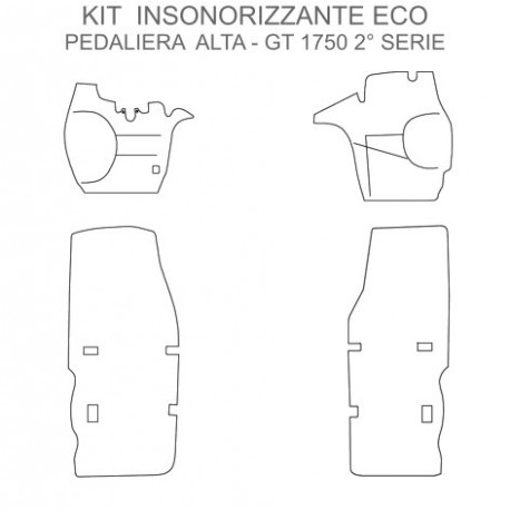 KIT INSONORIZZANTE PEDALIERA ALTA ECO - GT~1750~2S - CON ROSTRI