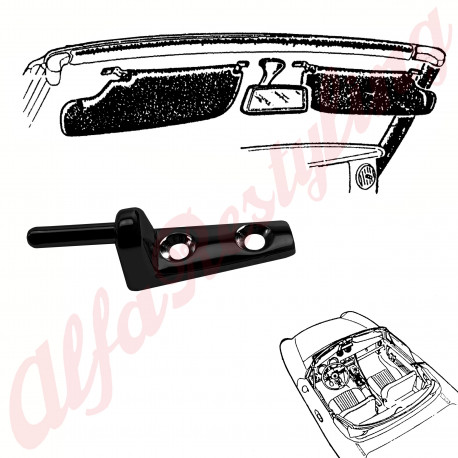 BLACK PLASTIC SUN VISOR SUPPORT - SPIDER