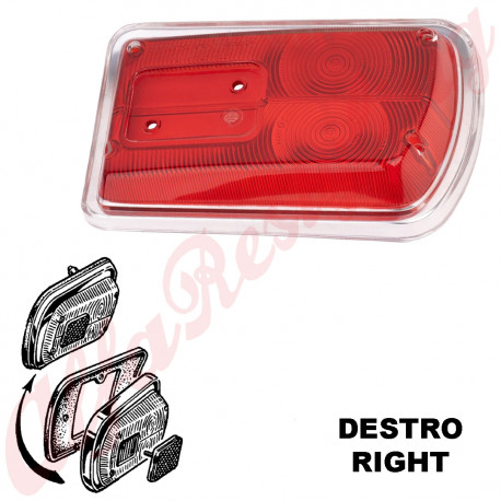 LENTE FANALE POSTERIORE DESTRO - VERSIONE USA CARRELLO