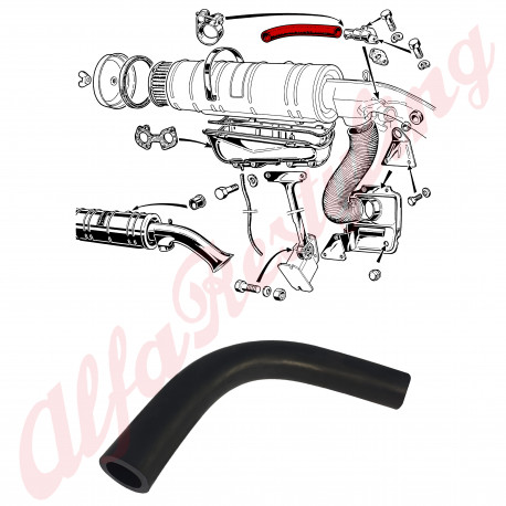 TUBO DI SFIATO DAL COPERCHIO DELLA CAMMA AL FILTRO DELL‘ARIA - 105 / 115