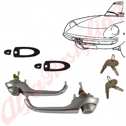 COPPIA MANIGLIE ESTERNE - SPIDER OSSO DI SEPPIA / CODA TRONCA 1 SERIE