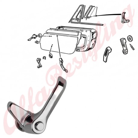 TRIANGLE WINDOW OPENER LEFT - SPIDER / GIULIA