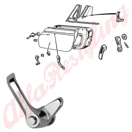 MANIGLIA CROMATA DEFLETTORE DESTRA - SPIDER / GIULIA