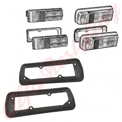 REAR LIGHT SEALS LARGE PAIR - 1300 / 1600 GIULIA