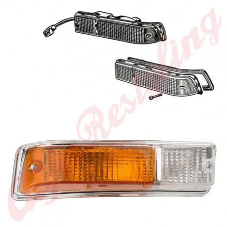 INDICATORE ANTERIORE ARANCIO/BIANCO DESTRO - GT BERTONE 1970/77